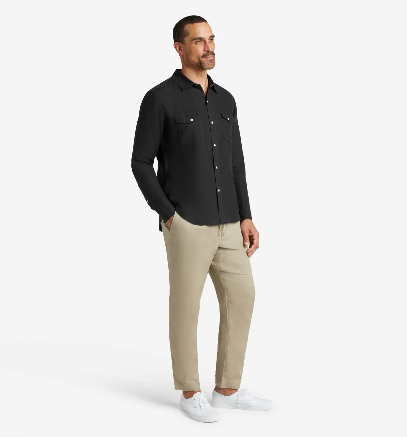 4Corner Linen Snap Shirt - Image 3