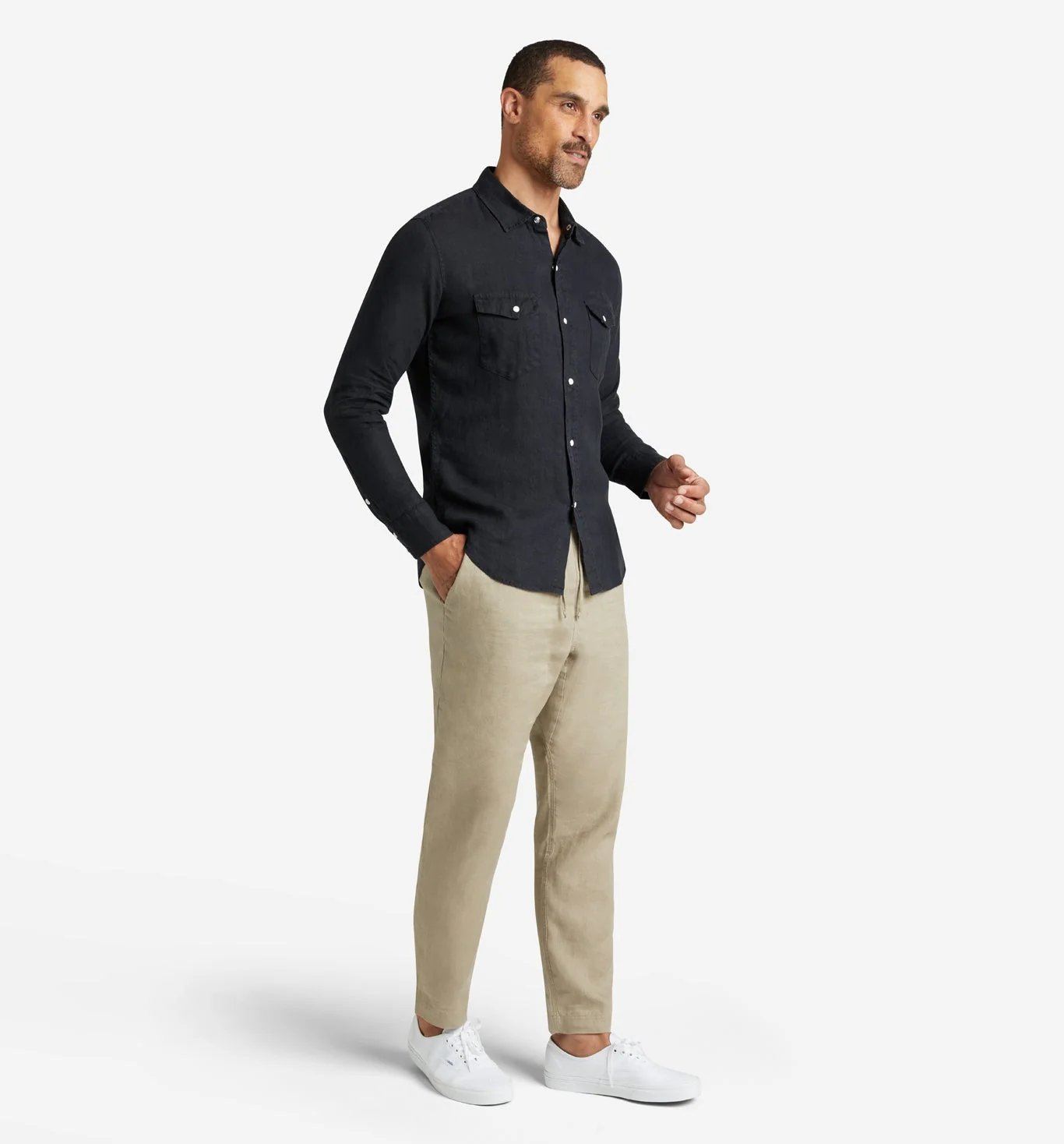 4Corner Linen Snap Shirt
