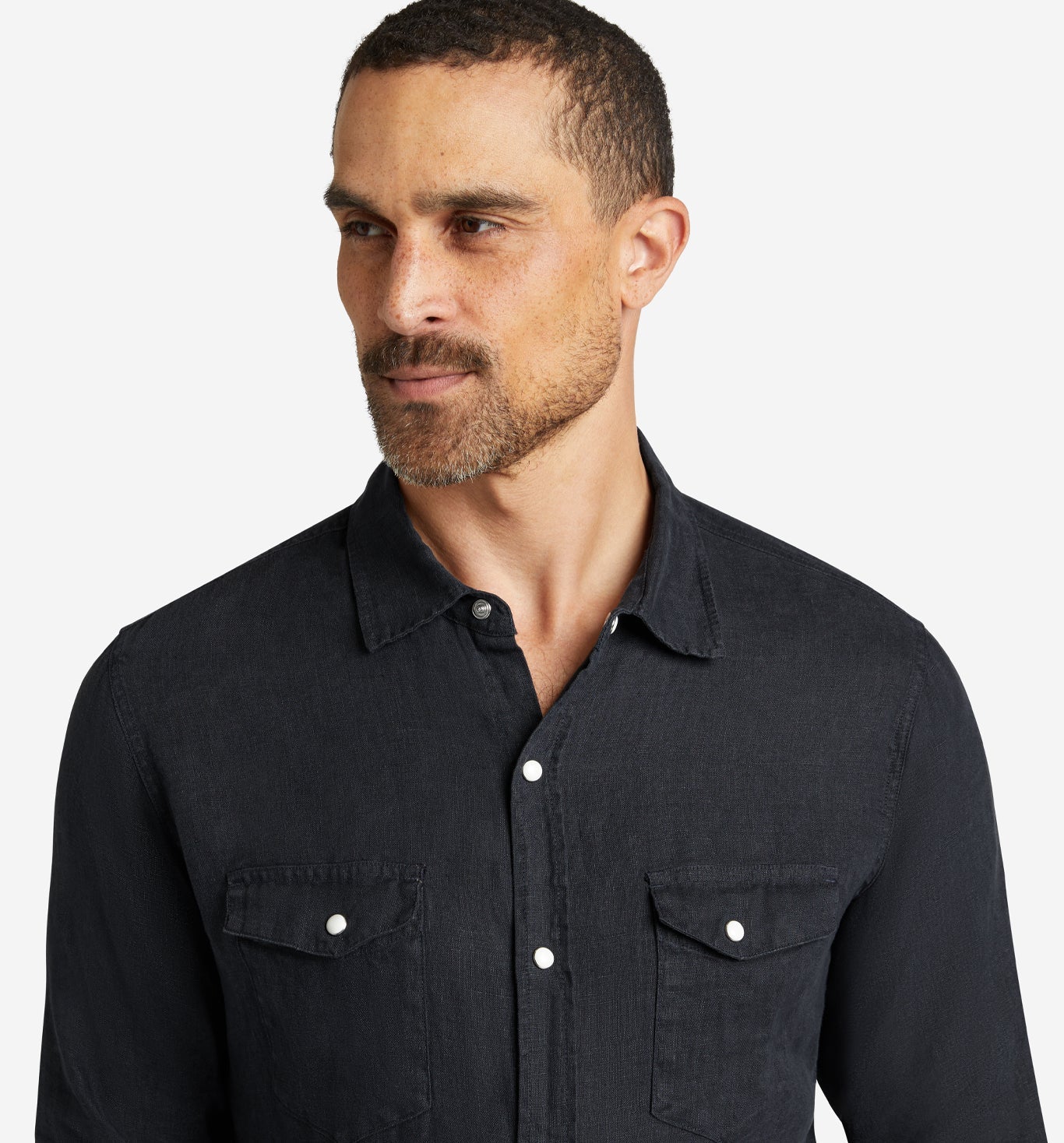 4Corner Linen Snap Shirt - Image 3