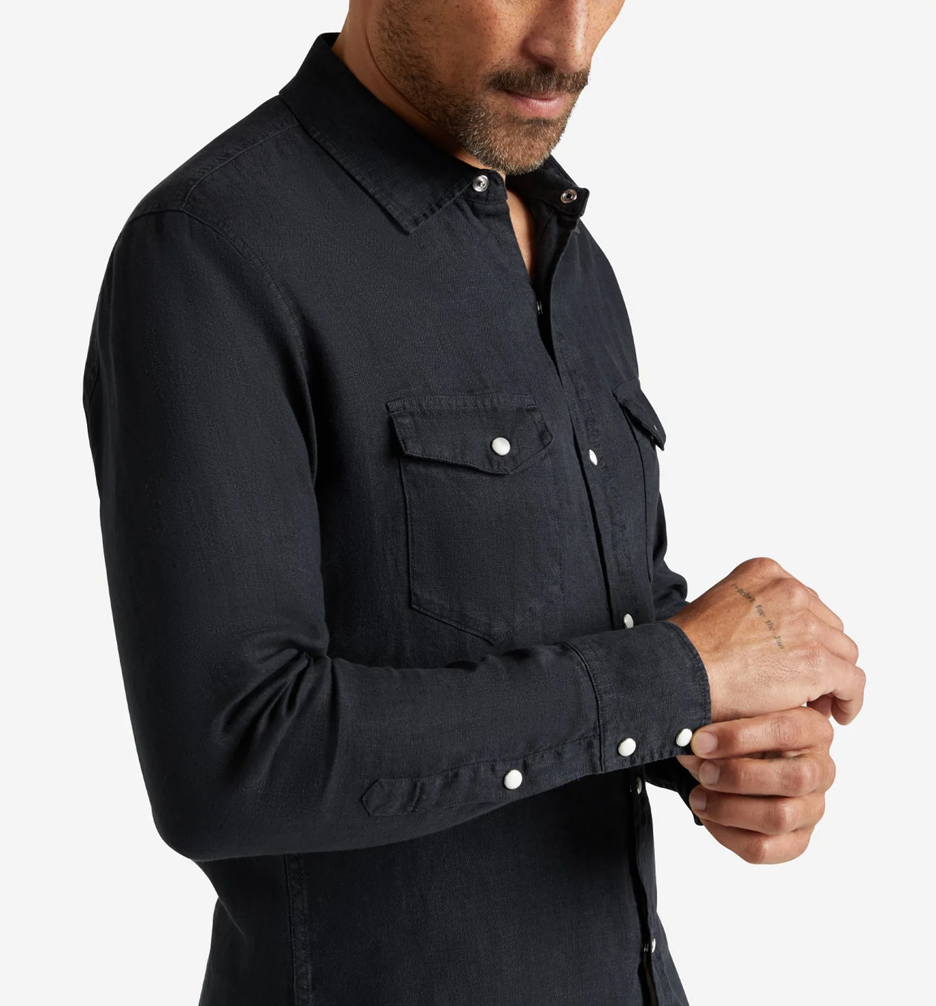 4Corner Linen Snap Shirt - Image 4