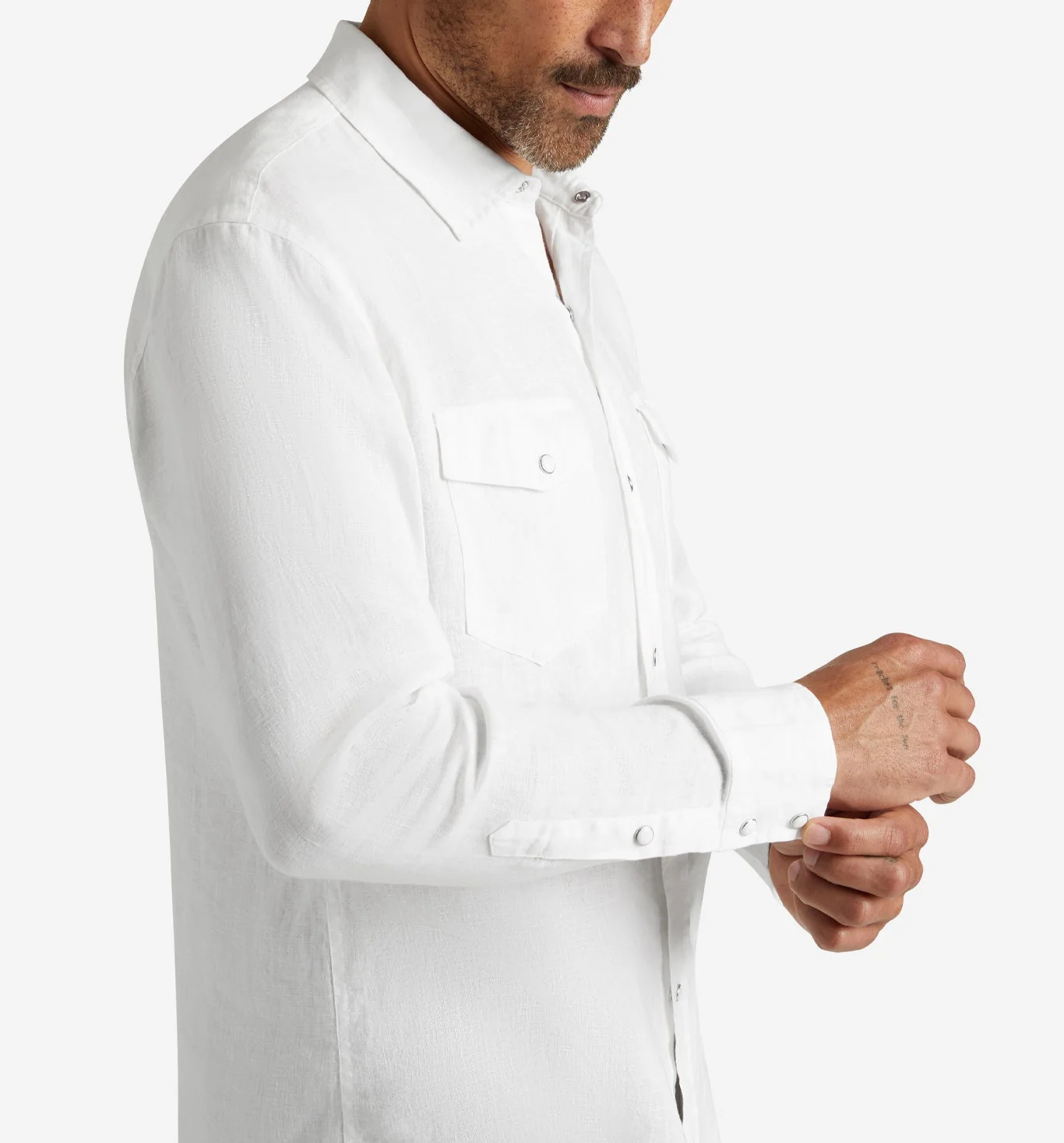 4Corner Linen Snap Shirt - Image 4