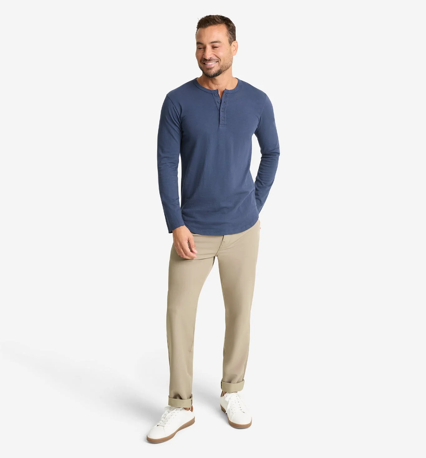 LS Slub Scallop Henley - Image 3