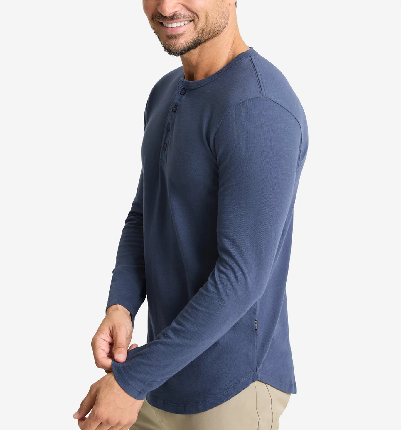 LS Slub Scallop Henley - Image 5