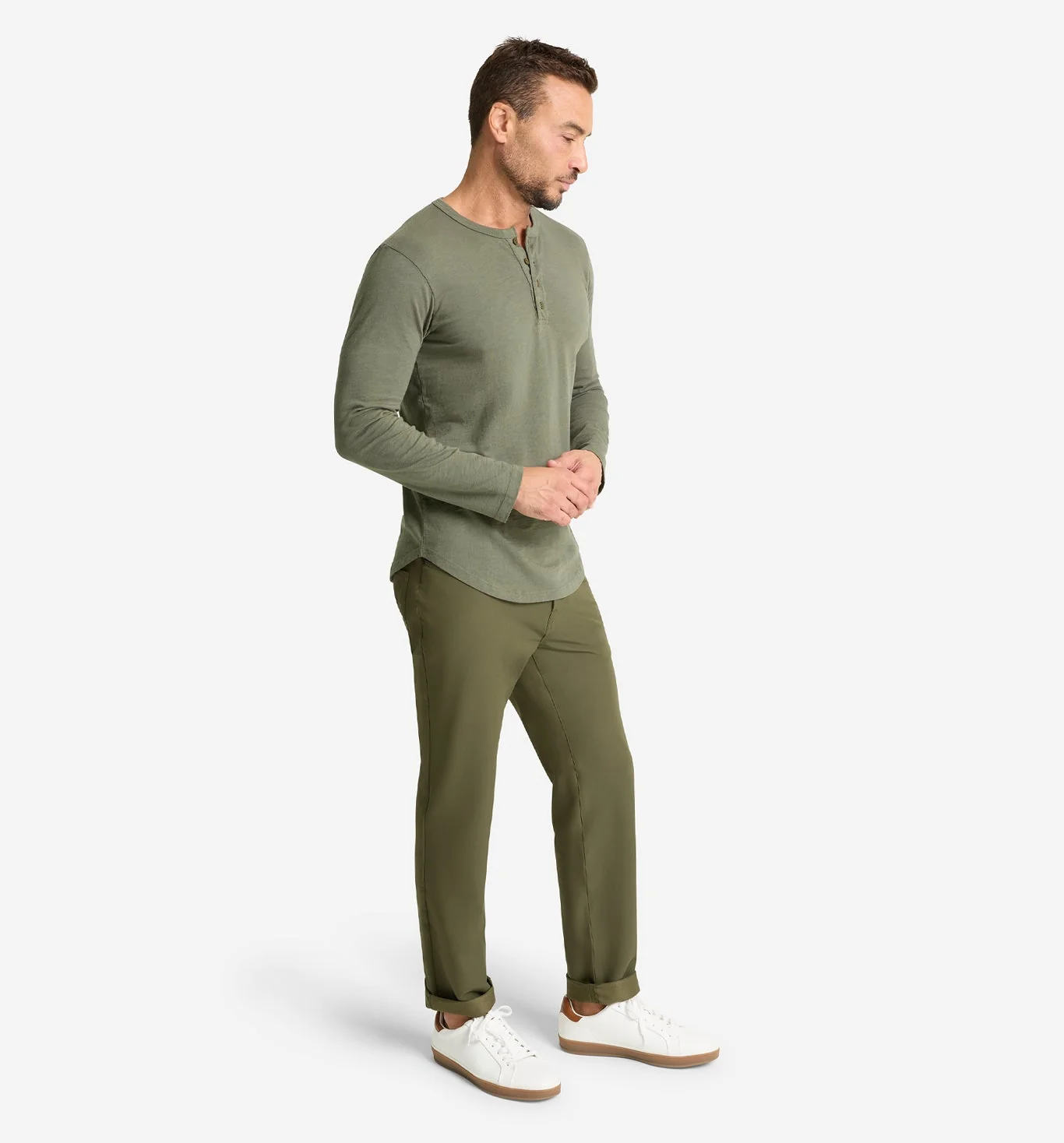 LS Slub Scallop Henley - Image 3