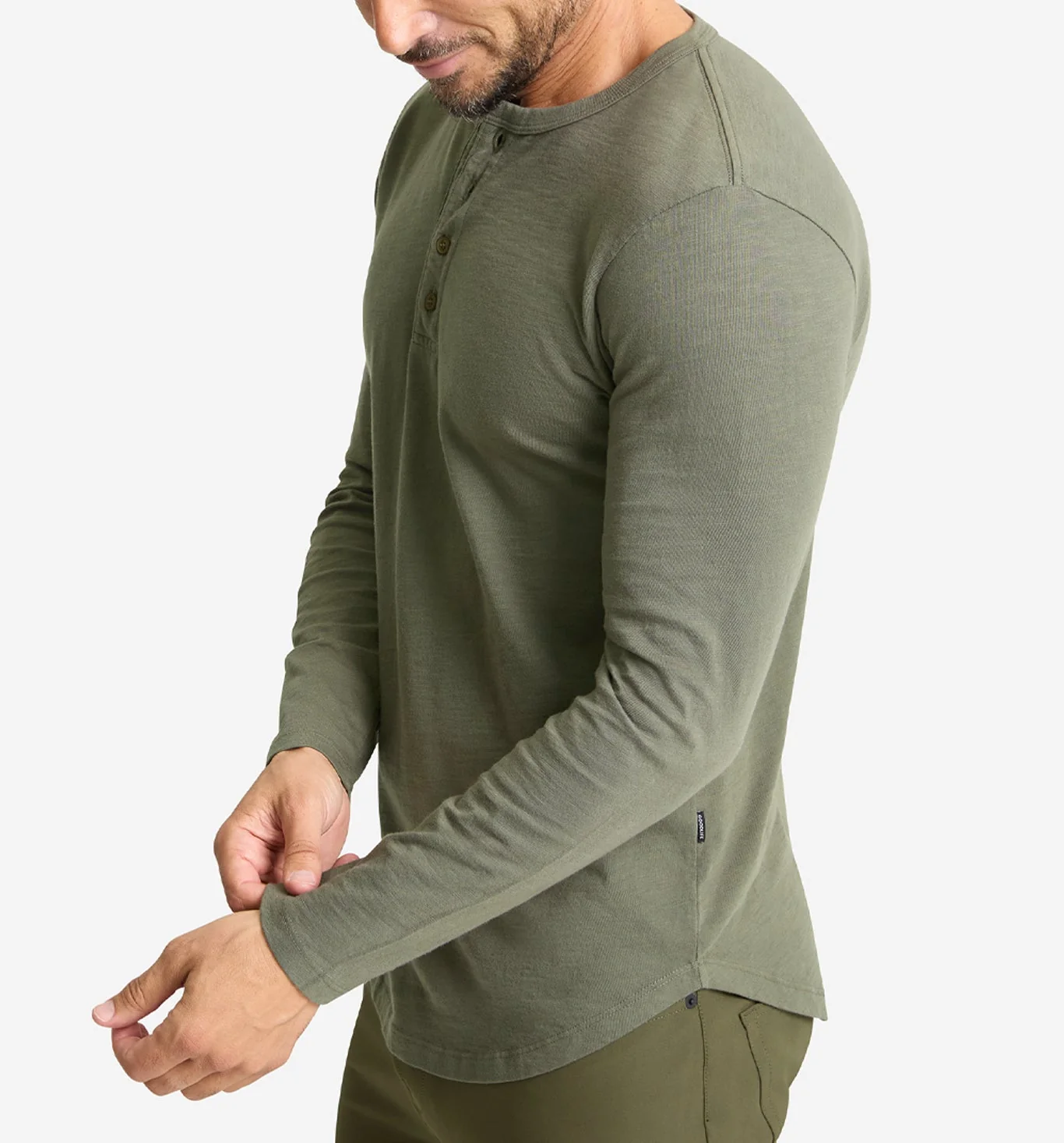 LS Slub Scallop Henley - Image 5