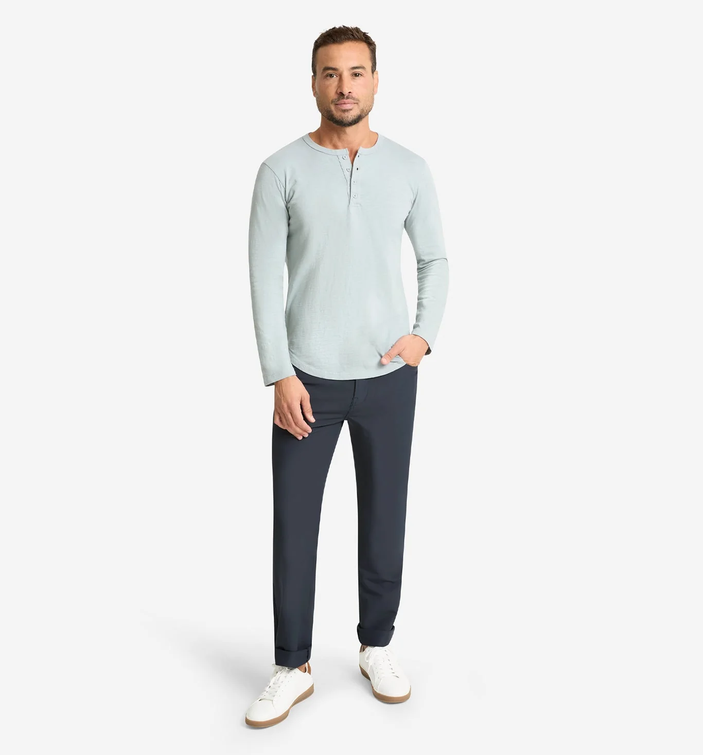 LS Slub Scallop Henley