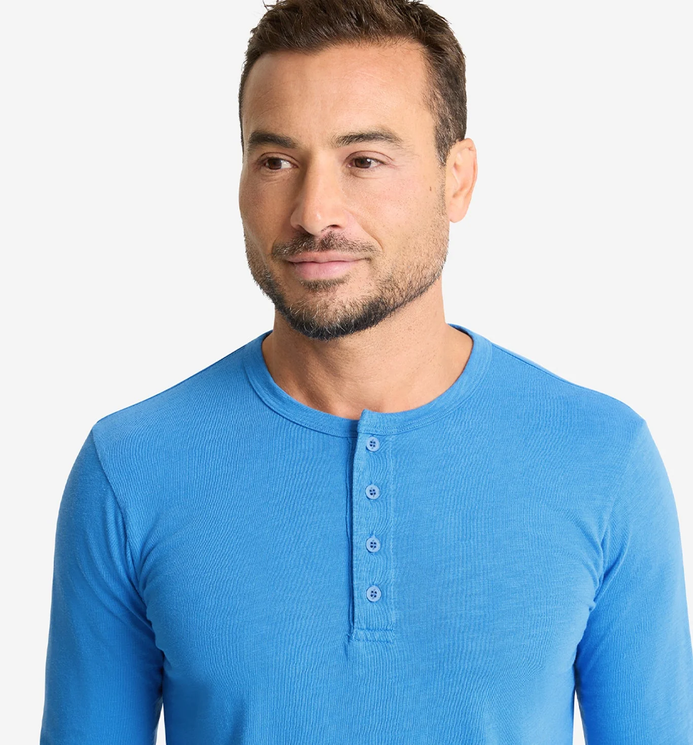 LS Slub Scallop Henley - Image 4