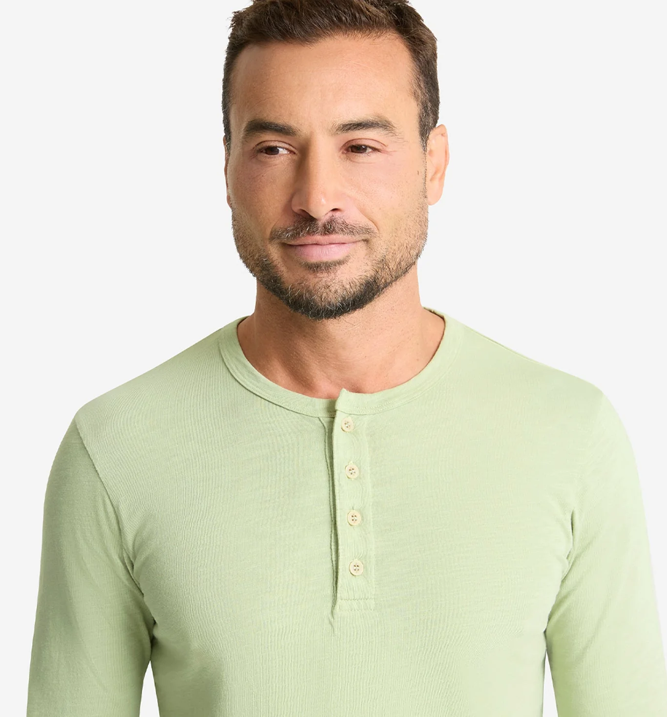 LS Slub Scallop Henley - Image 4