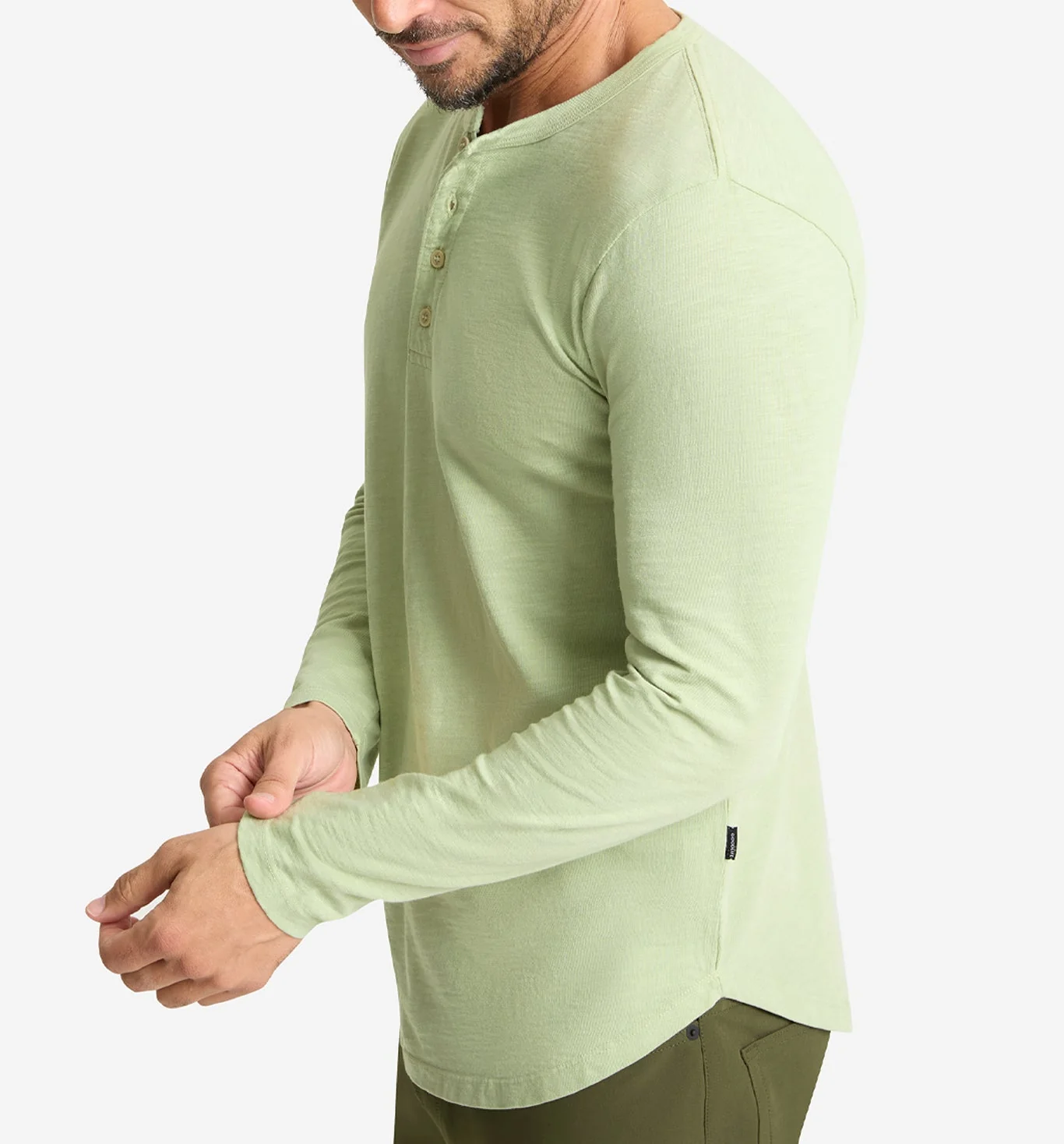 LS Slub Scallop Henley - Image 5