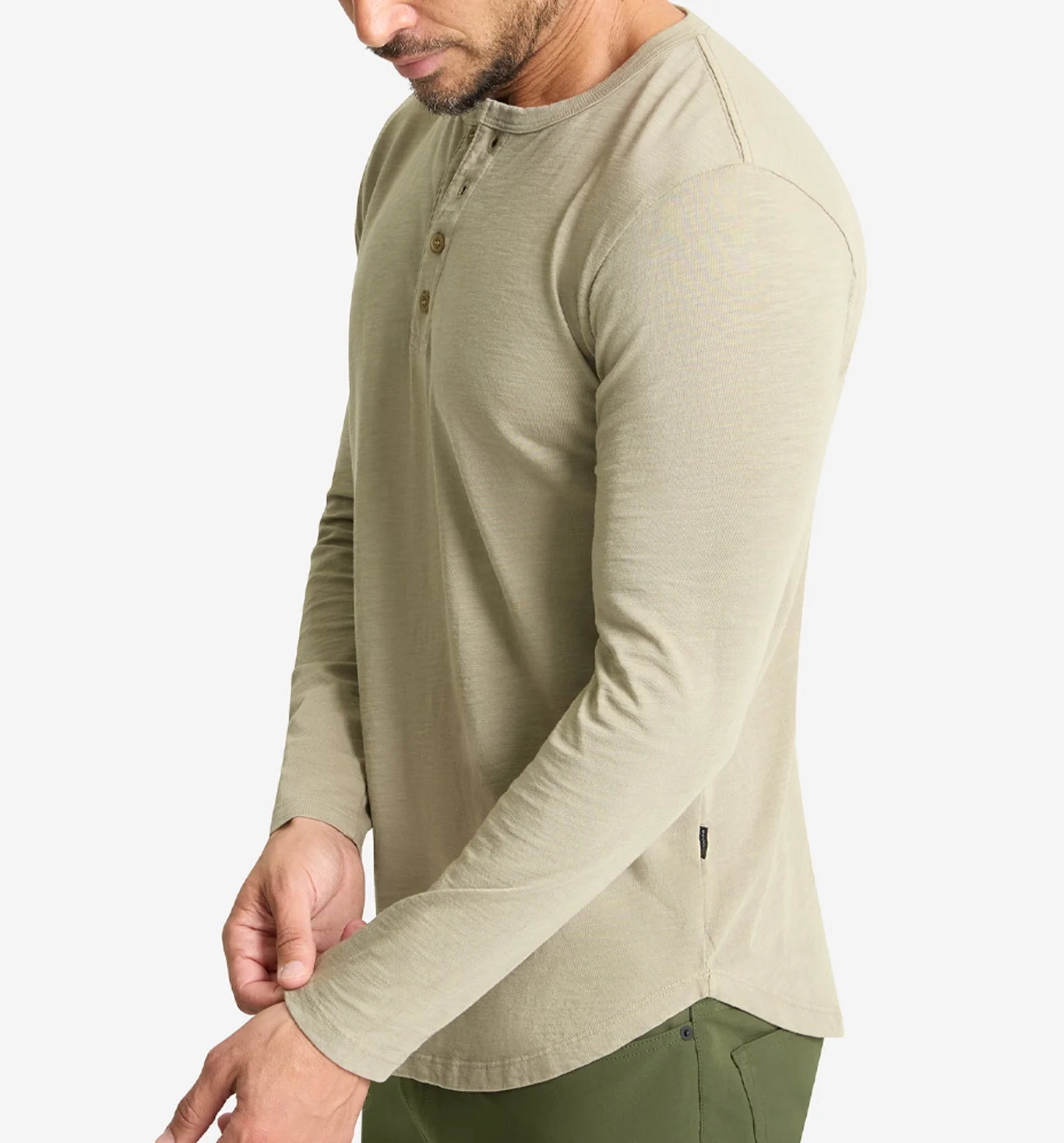 LS Slub Scallop Henley - Image 5