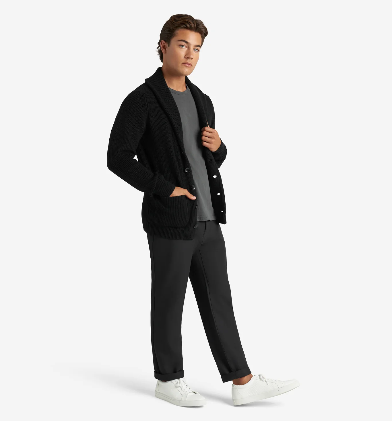 Shawl Collar Sweater - Image 4