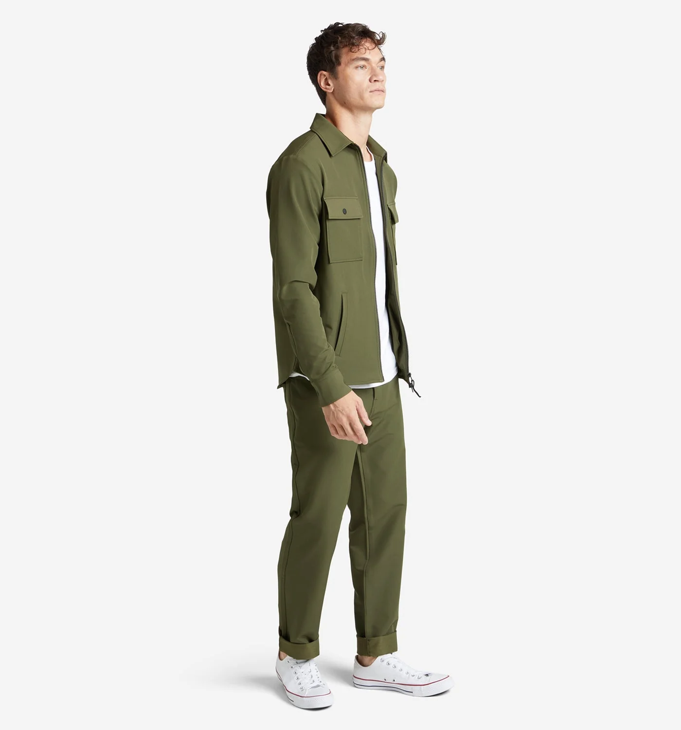 Stretch Poly Twill Shirt Jacket - Image 6